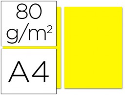 100h papel fotocopiadora Liderpapel A4 80g/m² color amarillo